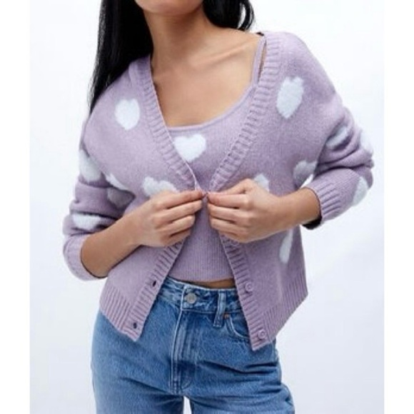 PacSun Sweaters - LA HEARTS Heartbreaker Cardigan in Lilac